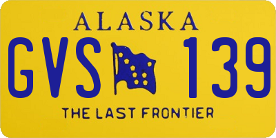 AK license plate GVS139