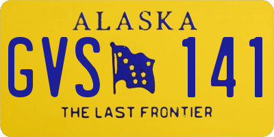 AK license plate GVS141