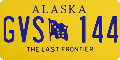 AK license plate GVS144