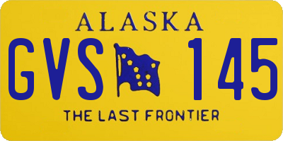 AK license plate GVS145