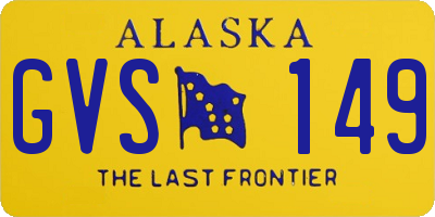 AK license plate GVS149