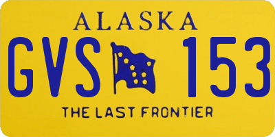 AK license plate GVS153