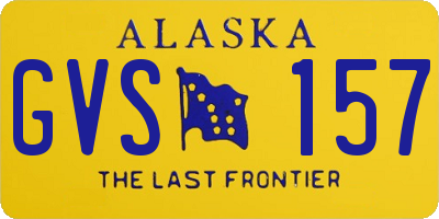 AK license plate GVS157
