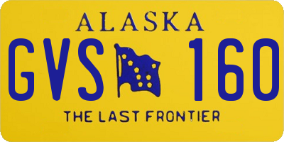 AK license plate GVS160