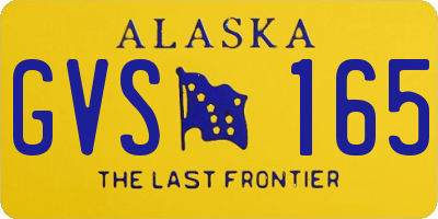 AK license plate GVS165