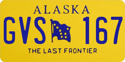 AK license plate GVS167