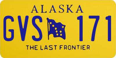 AK license plate GVS171