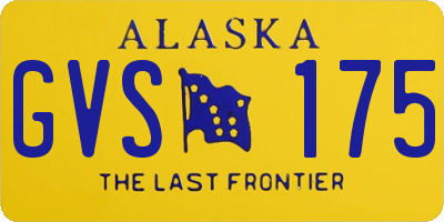 AK license plate GVS175