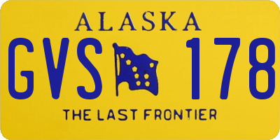 AK license plate GVS178