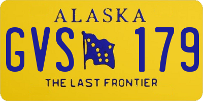 AK license plate GVS179
