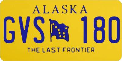 AK license plate GVS180