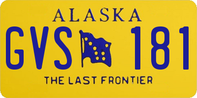 AK license plate GVS181