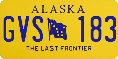 AK license plate GVS183