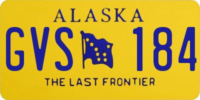 AK license plate GVS184