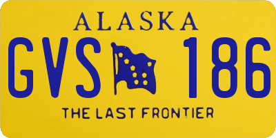 AK license plate GVS186