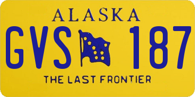 AK license plate GVS187