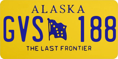 AK license plate GVS188