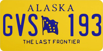 AK license plate GVS193