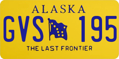 AK license plate GVS195