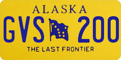 AK license plate GVS200