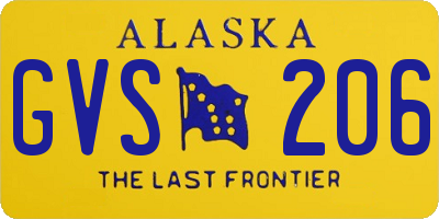 AK license plate GVS206