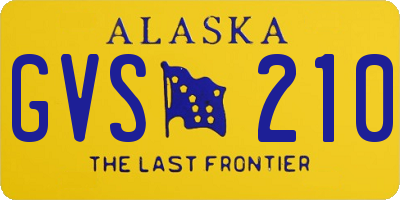 AK license plate GVS210