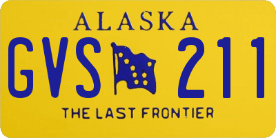 AK license plate GVS211