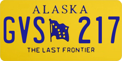 AK license plate GVS217