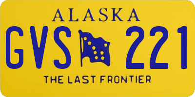 AK license plate GVS221