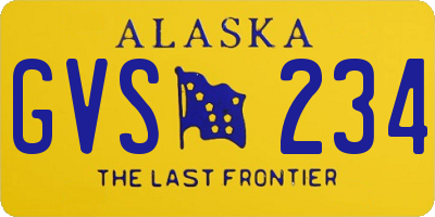 AK license plate GVS234