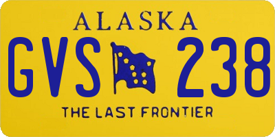 AK license plate GVS238