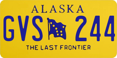 AK license plate GVS244