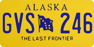 AK license plate GVS246