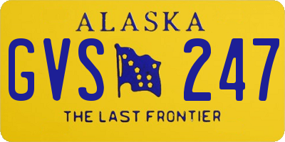 AK license plate GVS247