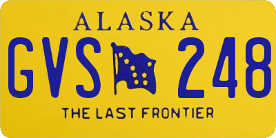 AK license plate GVS248