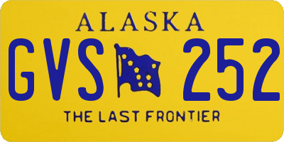 AK license plate GVS252