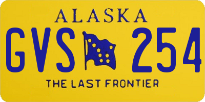 AK license plate GVS254