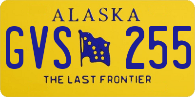 AK license plate GVS255