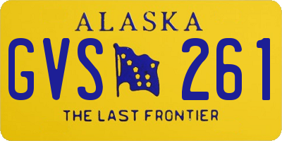 AK license plate GVS261