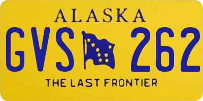 AK license plate GVS262