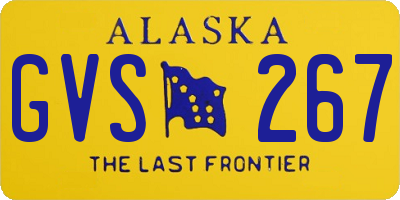 AK license plate GVS267