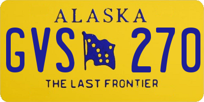 AK license plate GVS270