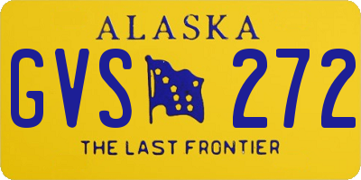 AK license plate GVS272