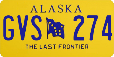 AK license plate GVS274