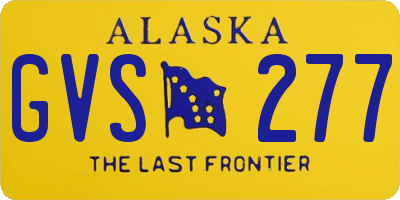 AK license plate GVS277