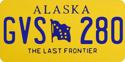 AK license plate GVS280