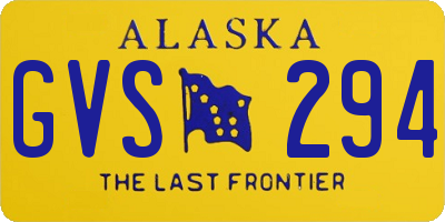 AK license plate GVS294