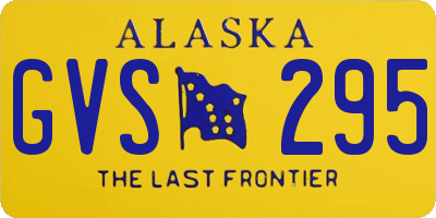 AK license plate GVS295