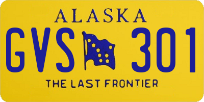 AK license plate GVS301