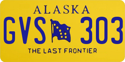 AK license plate GVS303